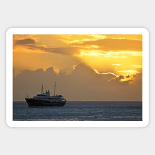 Sunset on Simpon Bay Saint Martin Caribbean Sticker